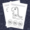 Nauka czytania - paradygmat P z dinozaurami